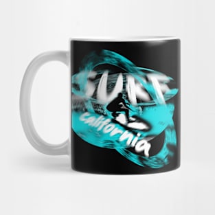 Surf California Abstract Surfer Mug